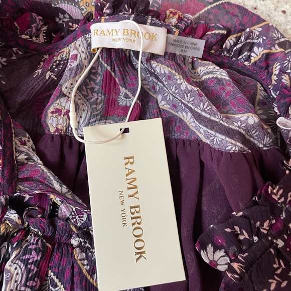 Saffron Mixed Print Silk Blouse from Ramy Brook - Picture 8 of 9